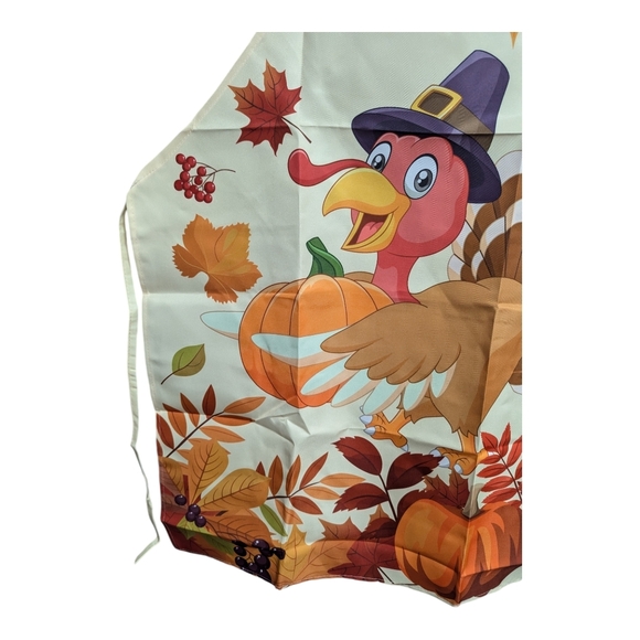 Adult one size Festive Turkey Apron fall autumn thanksgiving a-007 - Picture 3 of 5